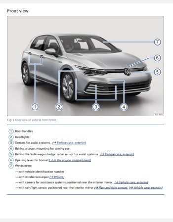 volkswagen golf 2024 owners manual rhd & lhd